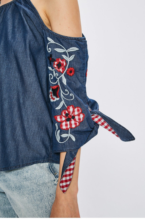 Áo dài tay nữ BLOUSE DENIM DARK BLUE - 18SWBD035008