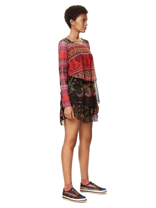Đầm ngắn Desigual Dresses NEGRO - 17WWVKD52000