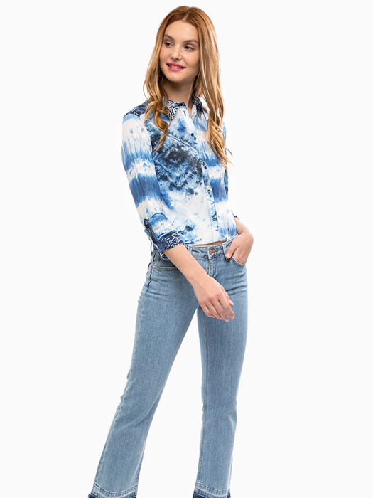 Áo sơ mi dài tay nữ Desigual SHIRT NAVY - 73C2WF95000