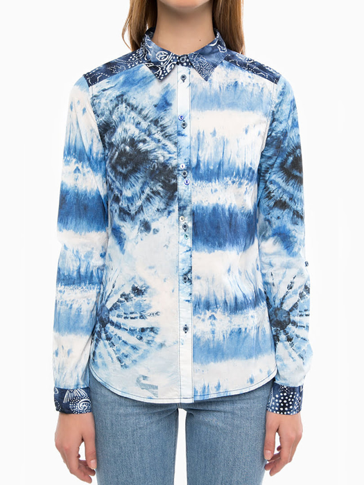 Áo sơ mi dài tay nữ Desigual SHIRT NAVY - 73C2WF95000