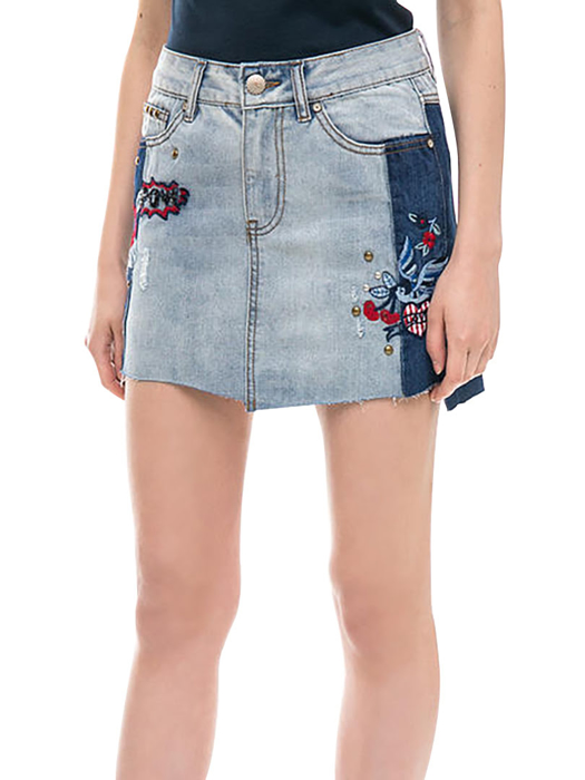Chân váy SKIRT DENIM PATCH - 18SWFD025183