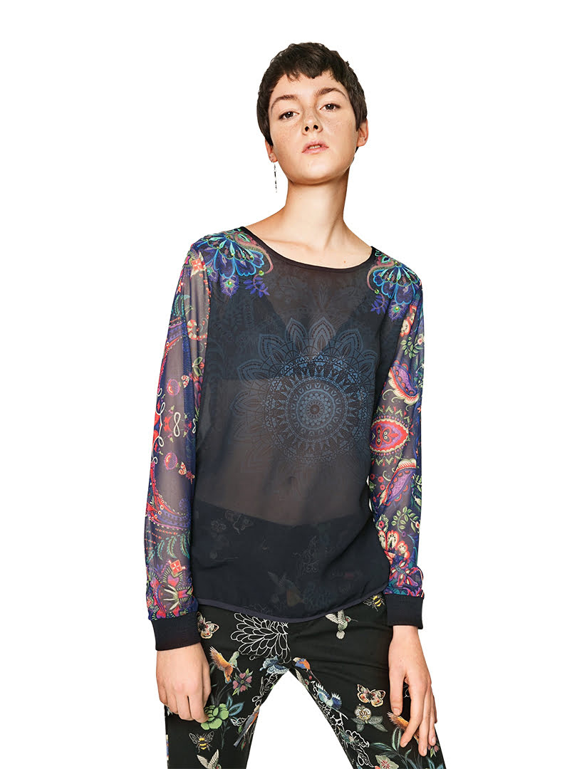 Áo dài tay nữ Desigual  “Mangas Full Print” - 71B2EJ05001
