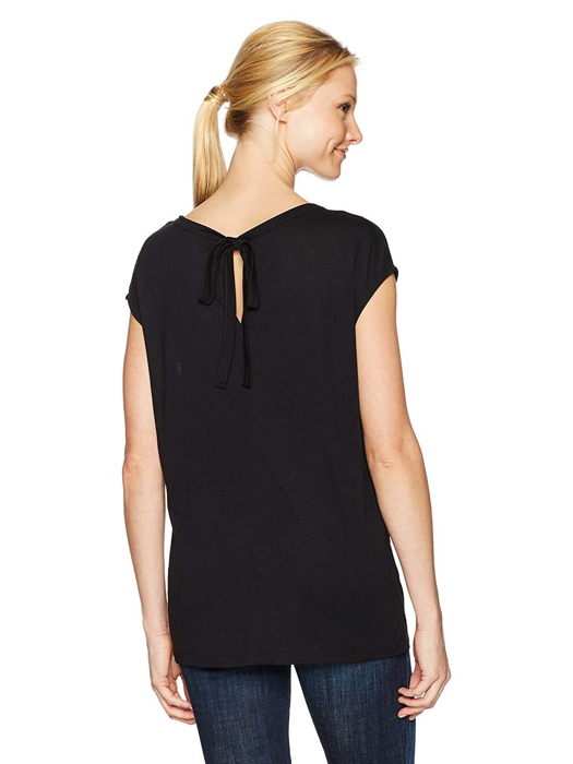 Áo thun ngắn tay nữ thêu họa tiết hoa bướm Desigual T-SHIRT NEGRO - 17WWTK852000