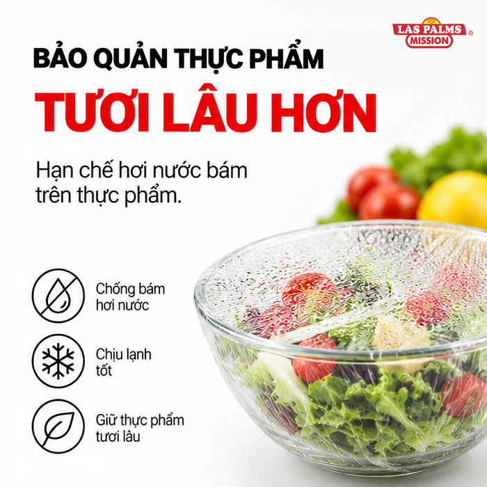 Màng Bọc Thực Phẩm PE Las Palms 30 cm x 200 m – Tiện Bọc Và Bảo Quản