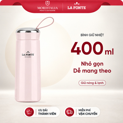 Bình Giữ Nhiệt La Fonte 400 ml Màu Hồng – Giữ Nóng Lạnh Tiện Lợi