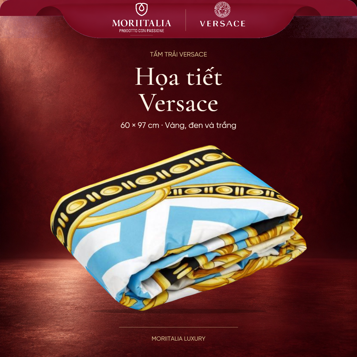 Tấm trải Versace Z7129 màu vàng - đen - trắng