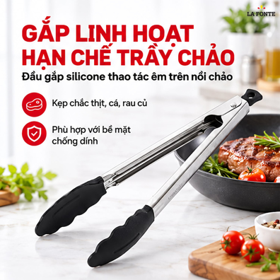 Dụng Cụ Gắp Thực Phẩm Silicone La Fonte 30 x 4 x 4 cm – Chống Dính Chịu Nhiệt