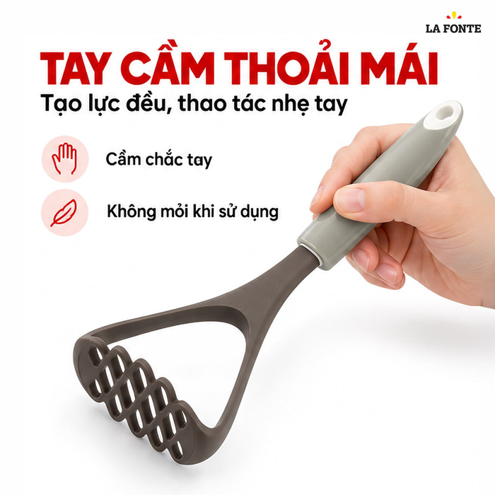 Dụng Cụ Nghiền Khoai Tây Inox La Fonte – Cầm Êm Dễ Nghiền